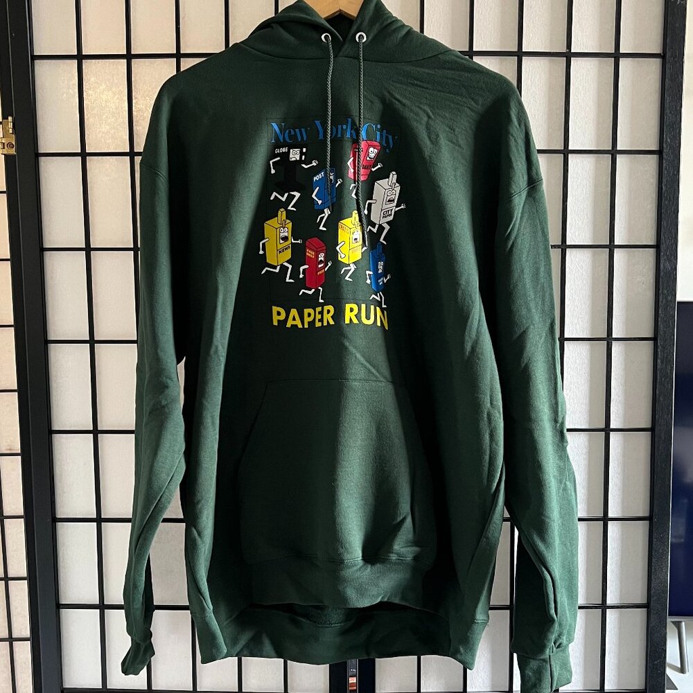 Only NY Graphic Hoodie Fun Pattern Streetwear Modern Size Xl